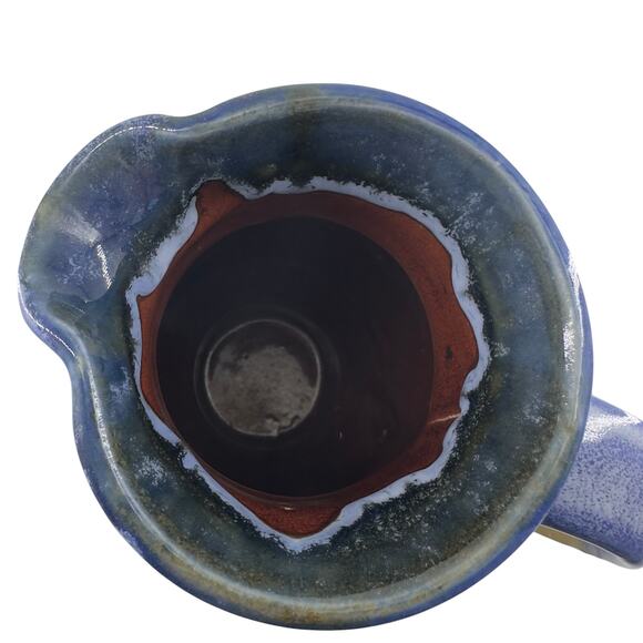 Susan Davey Studio Pottery Pitcher 10" Multicolor Glaze Handmade - Picture 5 of 6